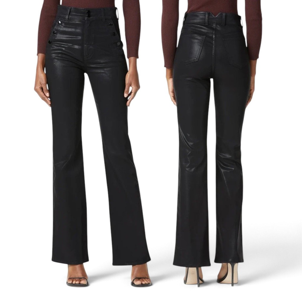 Joe's Jeans The Georgia Bootcut Womens 28 Black Coated Sailor High Rise Pants